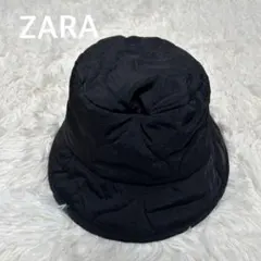 ✨ ZARA ザラ キルティング　バケットハット　帽子　ブラック　撥水