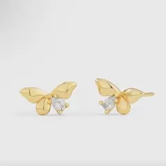 新品✨ fettero ピアス 蝶　バタフライモチーフ ピアス ゴールドカラー