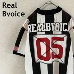 L2 REAL BVOICEストライプポロシャツ　ラガシャツ刺繍ゆったりMメンズのサムネイル