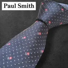 Paul Smith ネクタイ ネイビー ビジネス ドット パーティー メンズ