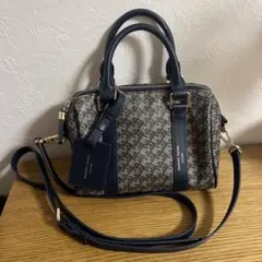 サマンサタバサ ショルダーバッグ ネイビー/ベージュ