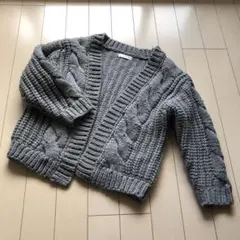 b.ROOM ケーブルニットカーディガン 120-130