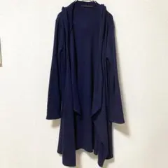シニカル ロングカーディガン アウター フード付き　上品　フォーマル