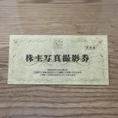 スタジオアリス 株主優待撮影券 有効期限2026年2月
