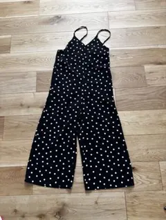 ＧＵ黒白水玉オーバーオール 140センチ