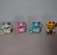 カラフル 九尾の狐 流体アート4体セット - メルカリ