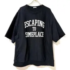綿100%✨ GU ジーユー L プリント文字入りTシャツ スウェット ゆったり
