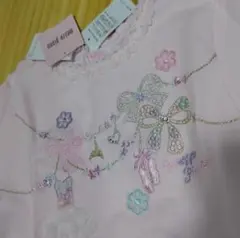 新品 Mezzo piano メゾピアノ 130cm カットソー 刺繍 トップス