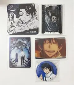 呪術廻戦 乙骨憂太 アートコースター ステータスカード カード 缶バッジ