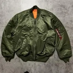 美品　希少サイズ　ALPHA INDUSTRIES MA-1カーキ3L