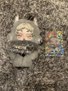 SKULLPANDA XGコラボぬいぐるみペンダント カード付き