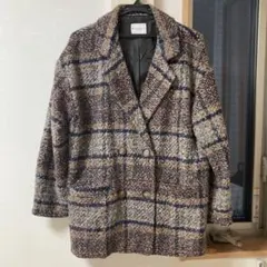 CLASSICAL ELF チェック柄 ダブルブレストコート　Mサイズ
