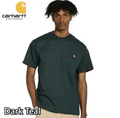 古着　carhartt 緑　グリーン Tシャツ 刺繍