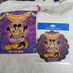 ★新品『東京ディズニーランド　37周年　巾着+ステッカーセット』★