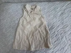 petit mainベージュ 襟付き ワンピース　80㎝