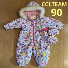 CCLTEAM スキーウェア　つなぎ　手袋付き　90
