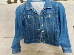 【ダークブルー デニムジャケット　レディースMサイズ　送料無料！】