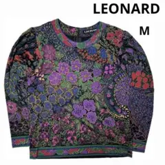美品✨️LEONARD レオナール パフスリーブ 花柄 長袖 ブラウス シルク混のサムネイル