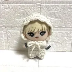 ①GiGO 限定JO1マスコット白岩瑠姫ボンネットロンパースセットホワイト
