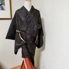 【仕付け糸つき】大島紬