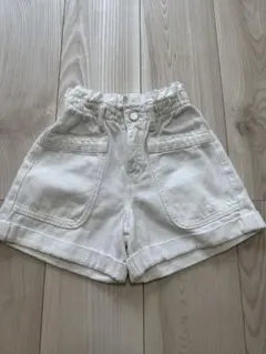 ZARAホワイトデニムショーパン 122センチ