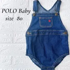POLO Baby ベビー　デニムオーバーオール ダルマオール 80センチ