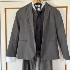 タグ付き140、150サイズ グレー スーツセット H&M