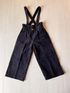 グローバルワーク　ネイビーコーデュロイサスペンダーオーバーオール L