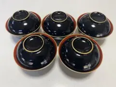 お椀　漆塗　お吸物　雑煮　蓋付き　5個セット