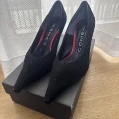 COMEX パンプス ブラック スエード調のサムネイル