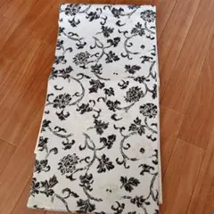 袋帯 クリーム色 花柄刺繍　絹　金銀糸箔