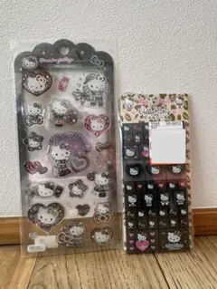 黒キティ　ギャル　タイルシール ドロップジュエリーシール