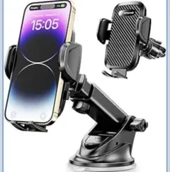 スマホホルダー 車 車載ホルダー ゲルサクションカップ/クリップ 2in1 携帯