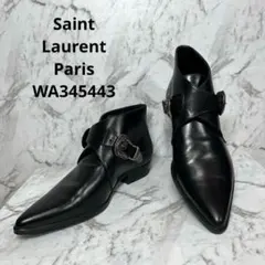 【極美品】サンローラン・レザーブーツ・ダッキーズ・14SS・ウエスタンバックル 2026年最新】Saint Laurent カラー：ブラック系 メンズ ウエスタン
