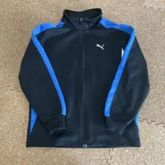 PUMA ジップアップジャージ130 黒/青