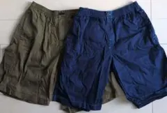 ユニクロ × マルニ ハーフパンツ Mサイズ ネイビー カーキ 2色セット