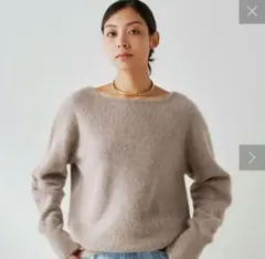 Whim Gazette ウール混２wayファーニットプルオーバー　2024aw