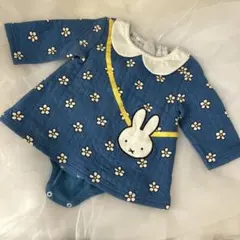 miffy ミッフィー 花柄 モチーフ ワンピース ロンパース付き 80cm
