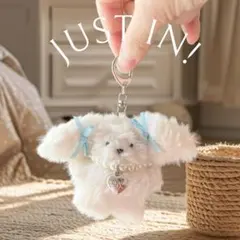 ぬいぐるみ　キーホルダー　キーリング　カバンチャーム　韓国　ふわふわ　リボン