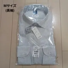 【即購入◎】　ジュンコシマダ　ワイシャツ　M　長袖　グレー　ホワイト　ストライプ