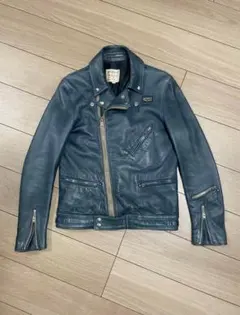 【美品】ザ・リアルマッコイズ　レザージャケット　ディアスキン　サイズ44 Lewis Leathers - ルイスレザー 44 リアルマッコイズ ディアスキン 鹿
