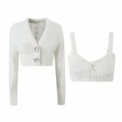 新品未使用‼️ニットキャミカーディガンセット　ホワイト