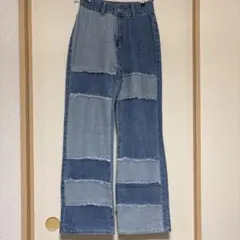 SHEIN パッチワーク デニムパンツ XSサイズ