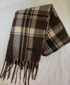 ブラウン系チェック柄マフラー