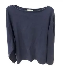 ネイビー コットン100% 長袖Tシャツ Mのサムネイル