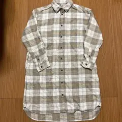 UNIQLO 長袖チェックシャツワンピース 140