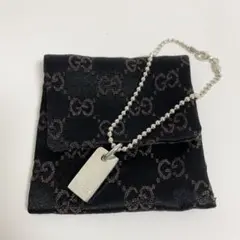 GUCCI シルバー925 長方形プレートネックレス 箱・袋・カード付き 美品