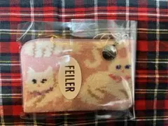 新品未開封　フェイラー モフモフネコちゃん　Ｌ字ポーチ　ペールピンク
