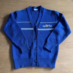 昭和レトロ　キッズカーディガン　女の子　ネイビー　120