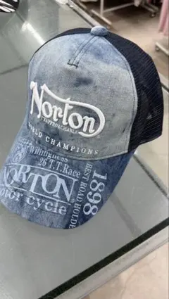 Norton メッシュキャップ ピグメント 青 フリーサイズのサムネイル